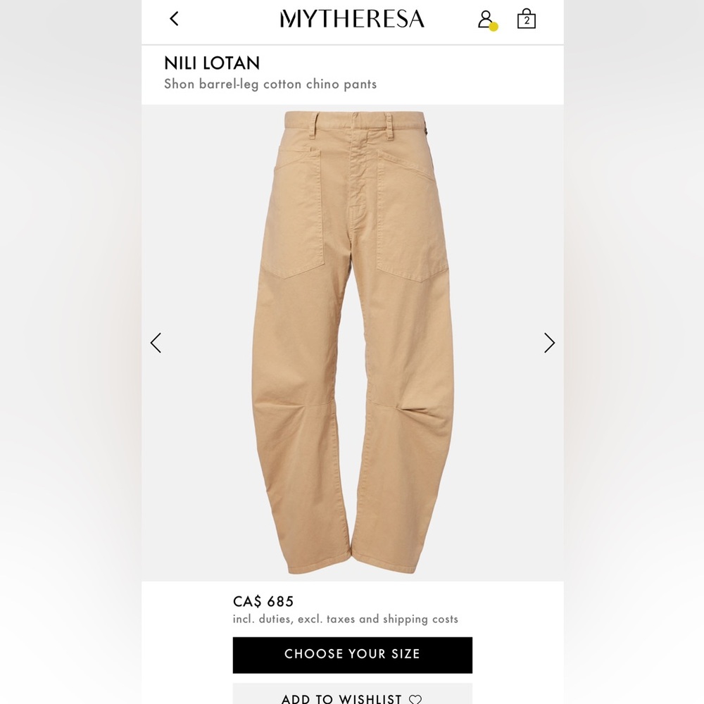 Nili Lotan Shon Pant
